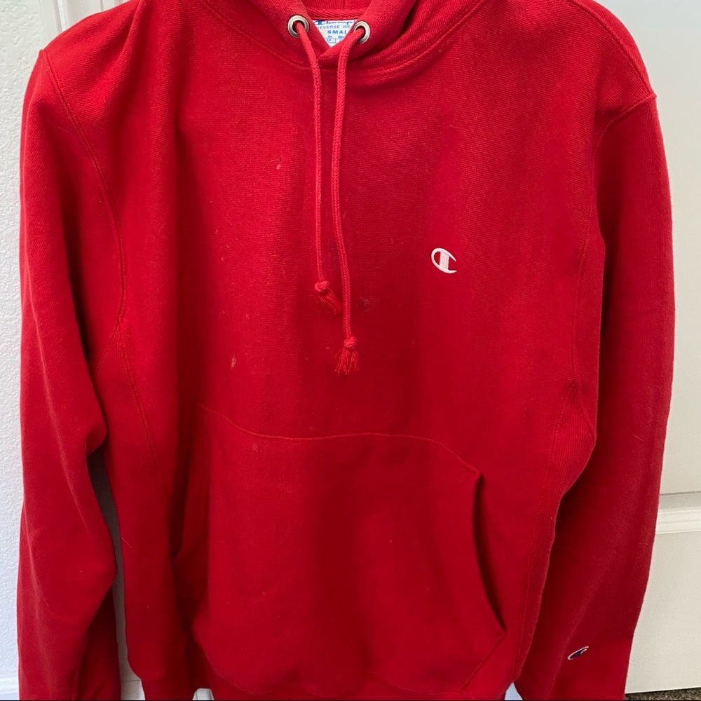 Red Champion Hoodie